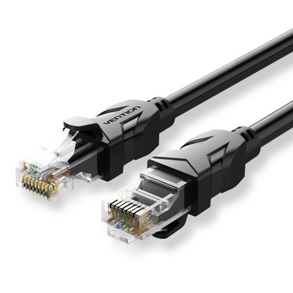 VENTION CAT6 UTP PATCH CORD CABLE 25M BLACK