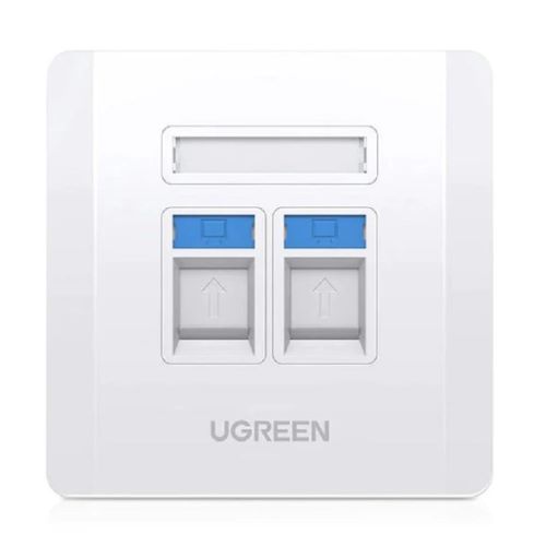 UGREEN Dual-Port Wall Plate White - NW144