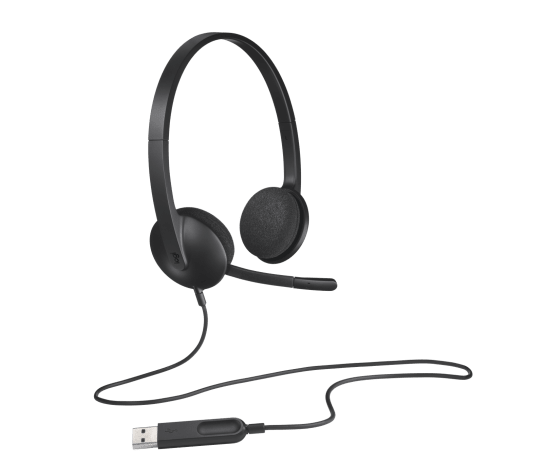 Logitech H340 USB-A Headset with Noise Cancelling Mic - Black - 981-000475