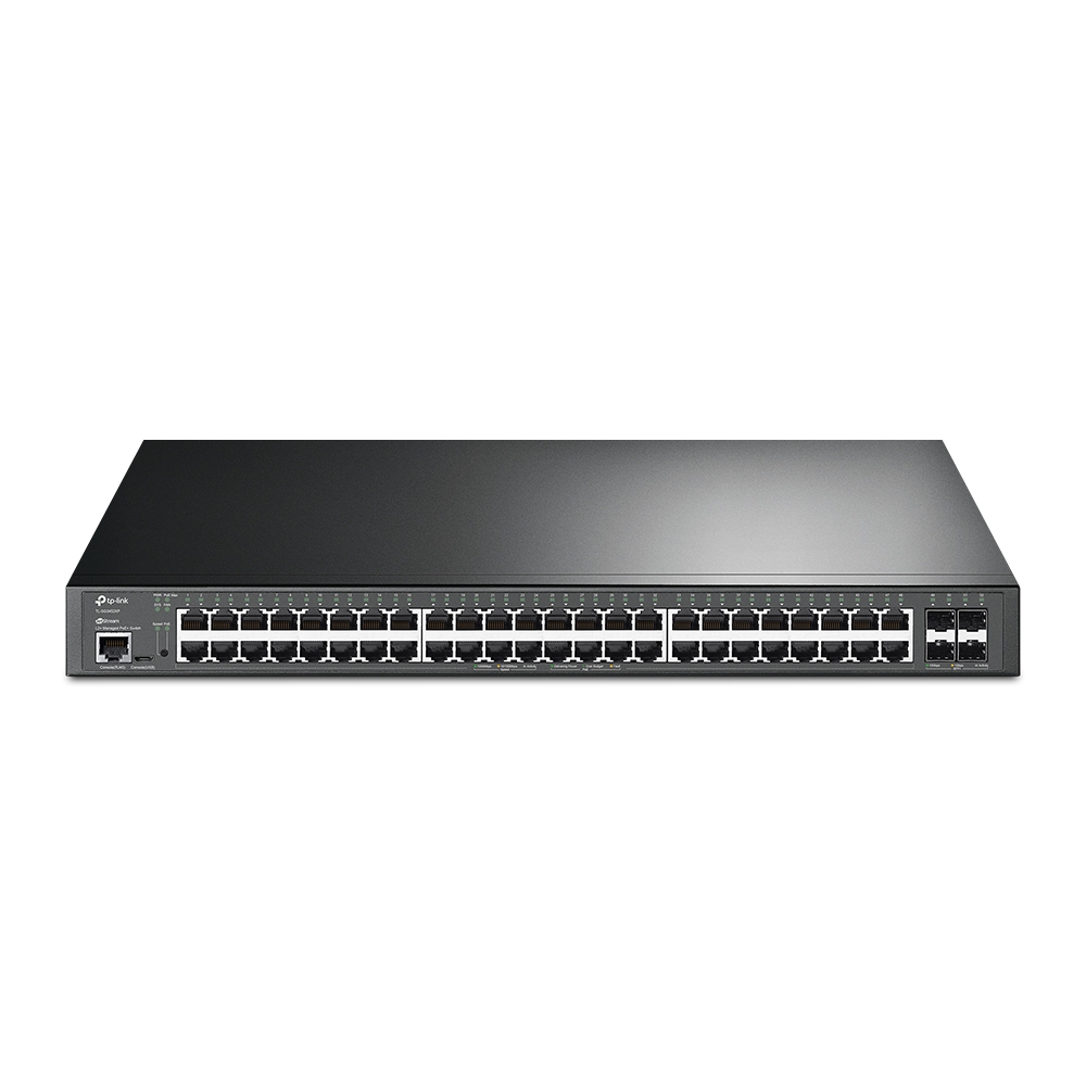 TP-Link Omada JetStream 48-Port Gigabit L2+ Managed Switch with 48-Port PoE+ and 4-Port 10GE SFP+
