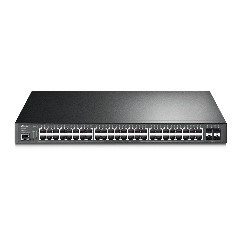 TP-Link 52-Port Gigabit L2+ Managed Switch with 48-Port PoE+