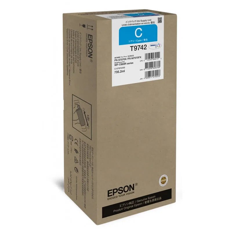 Epson T9742 Cyan XXL Ink Cartridge for WF-C869R Series