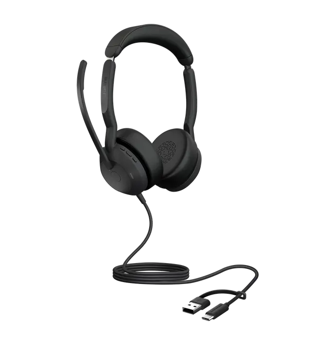 Jabra Evolve2 50 Wired/Bluetooth Stereo Headset With Active noise‑canceling mic