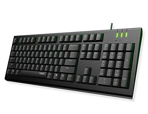 Rapoo Spill Resistance Wired USB Keyboard NK1800 - Black