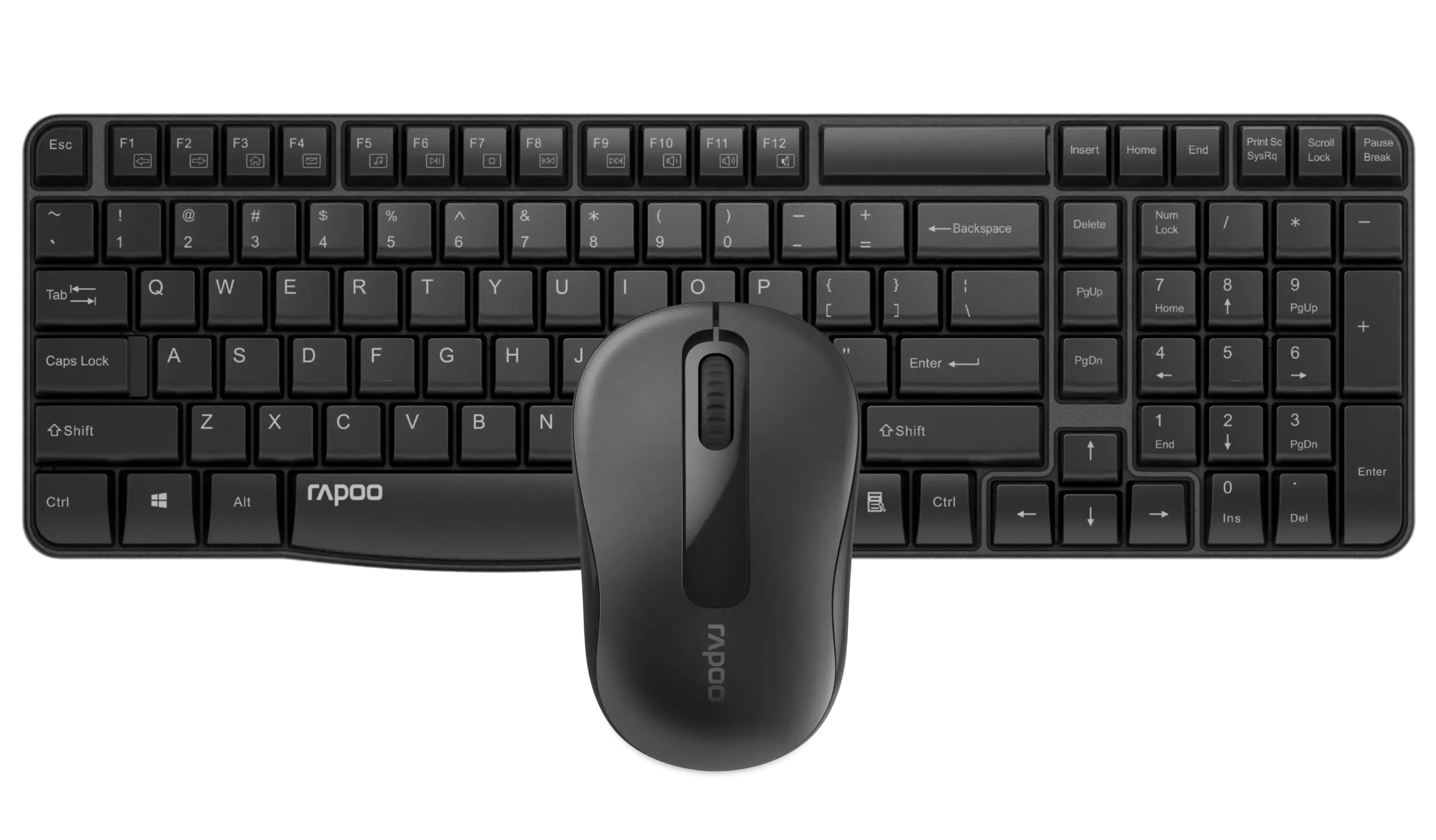 Rapoo Wireless Keyboard & Mouse X1800s - Black