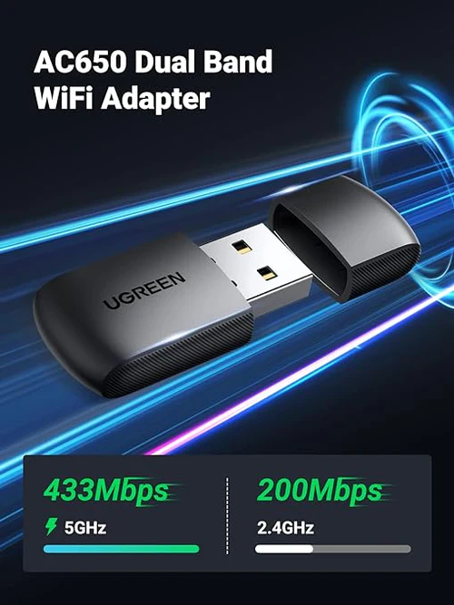 UGREEN AC650 11ac Dual-Band Wireless USB Adapter - CM448