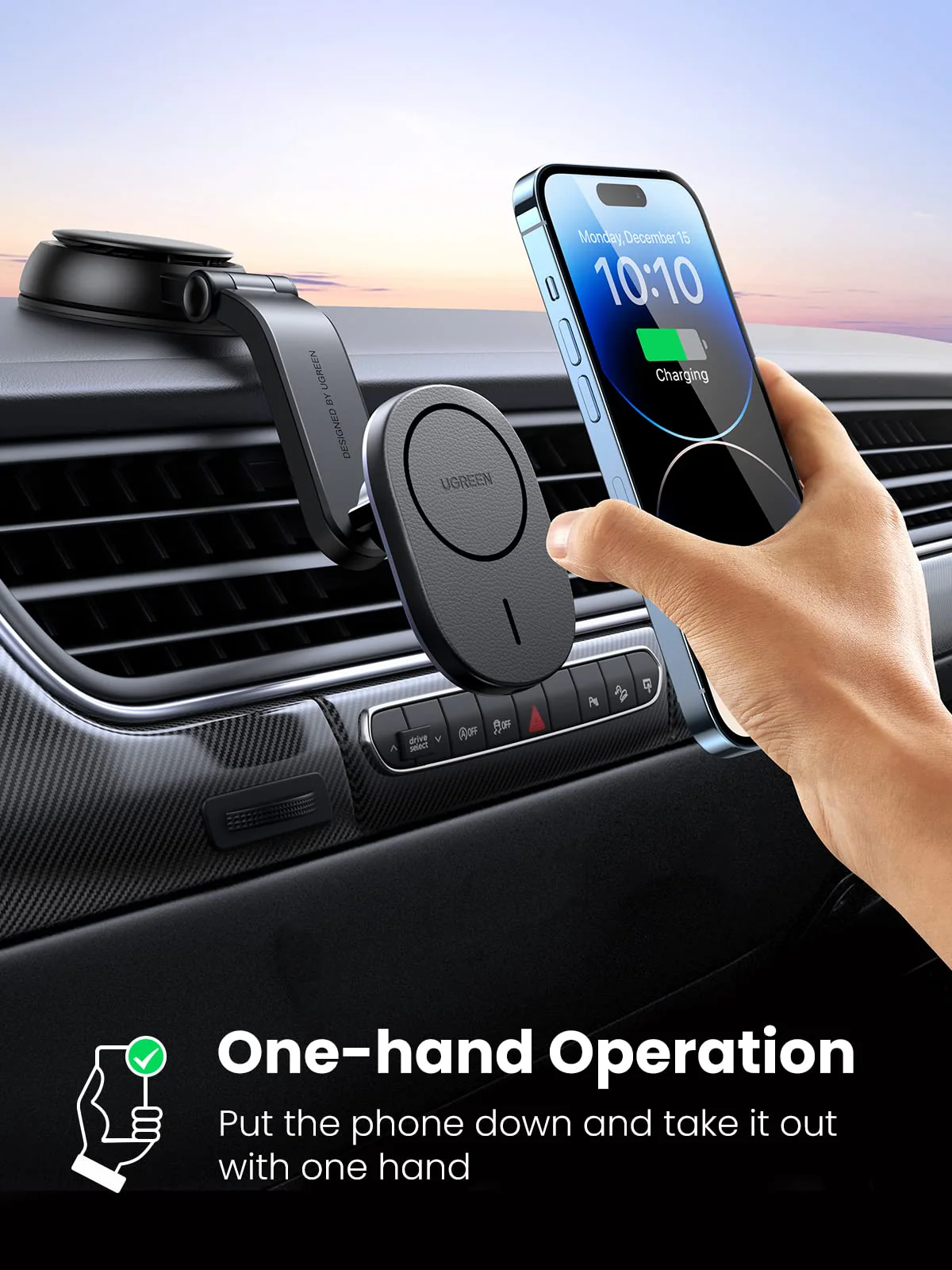 UGREEN Magnetic Car Wireless Charger - CD345