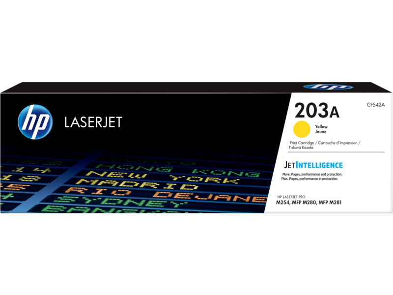 HP 203A Yellow Original LaserJet Toner Cartridge - CF542A